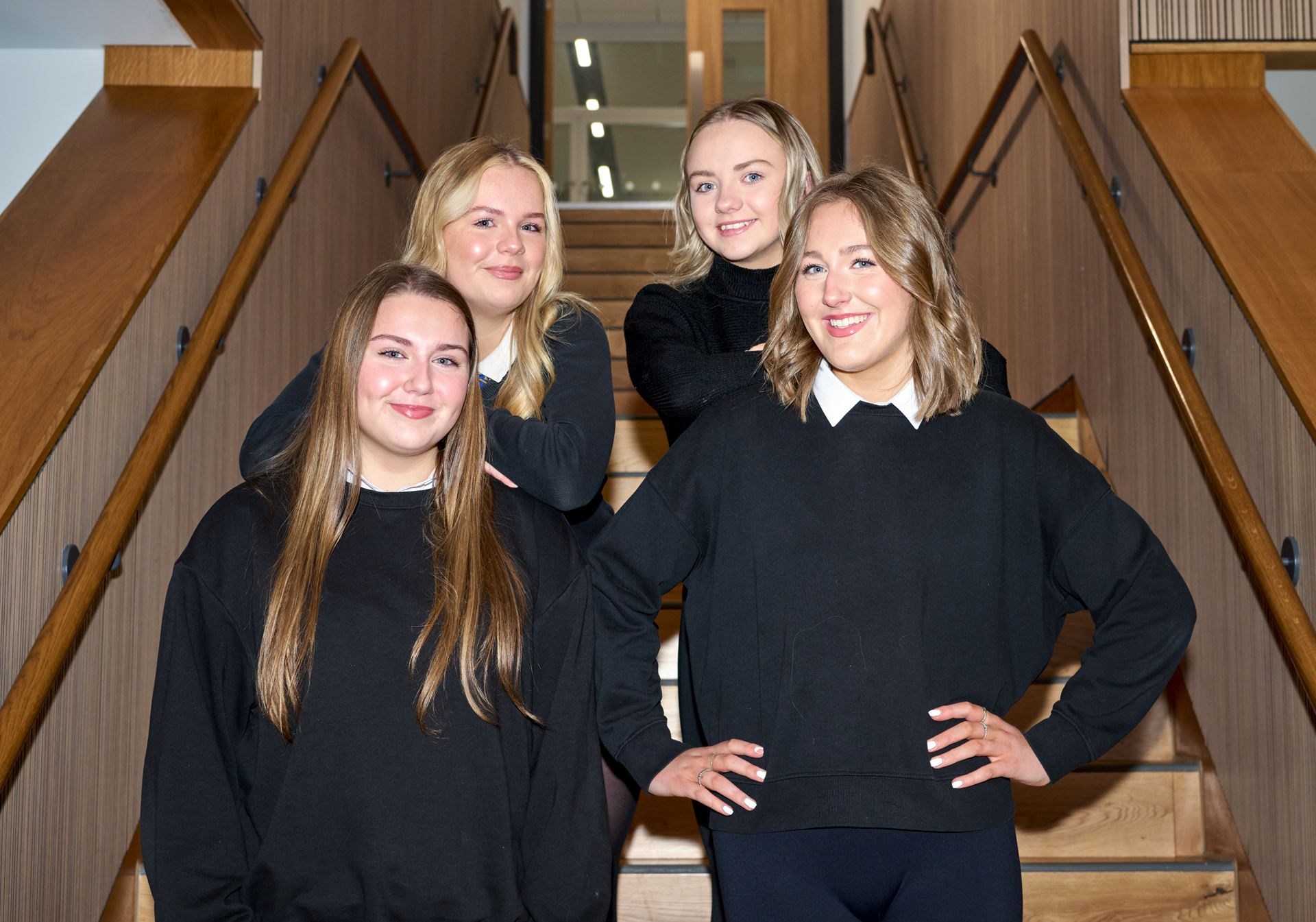 Lossiemouth High pupils Abby, Esme, Amy, and Keira reach the final of a national investing competition...Picture: Gary Murison