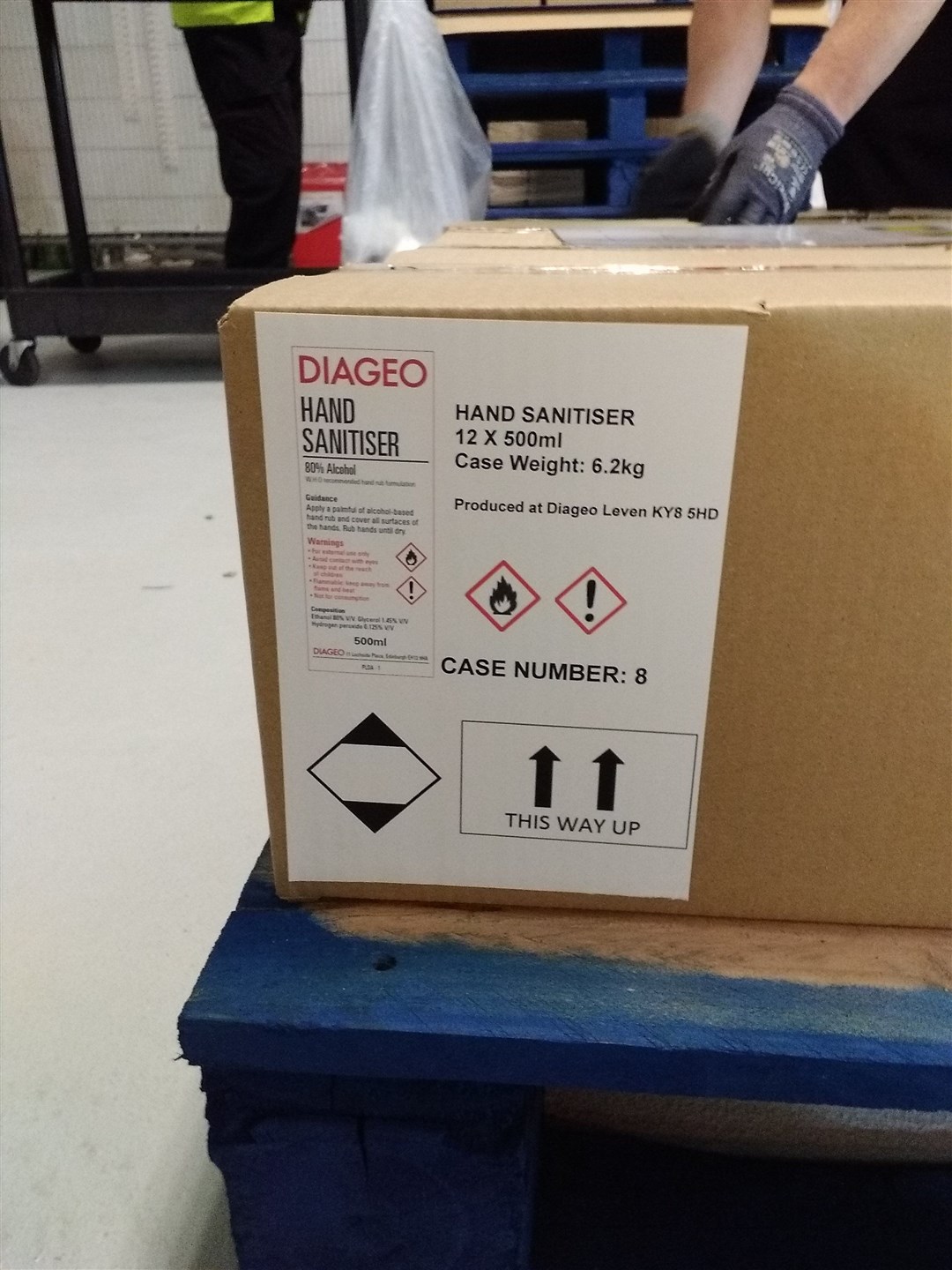 Diageo will begin distributing more than 55,000 bottles of its hand sanitiser across Scotland this week.