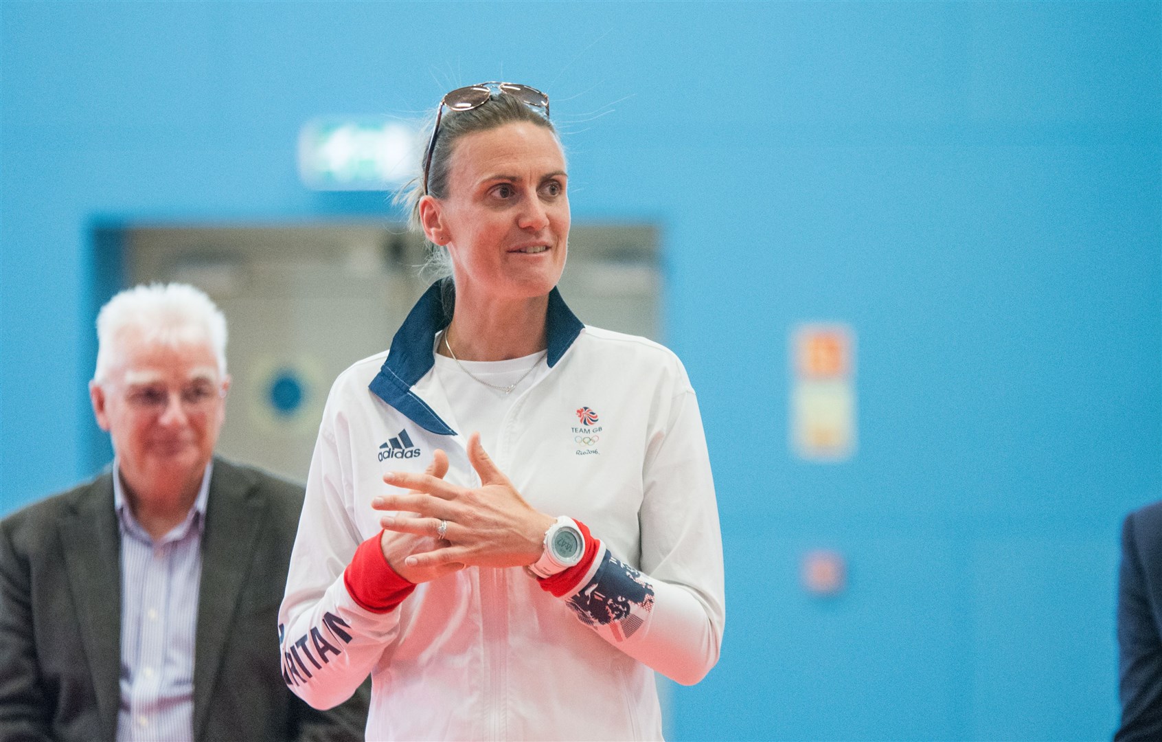 Olympic Gold medallist Heather Stanning opens Moray Sports Centre. Picture: Becky Saunderson. Image No.044669.