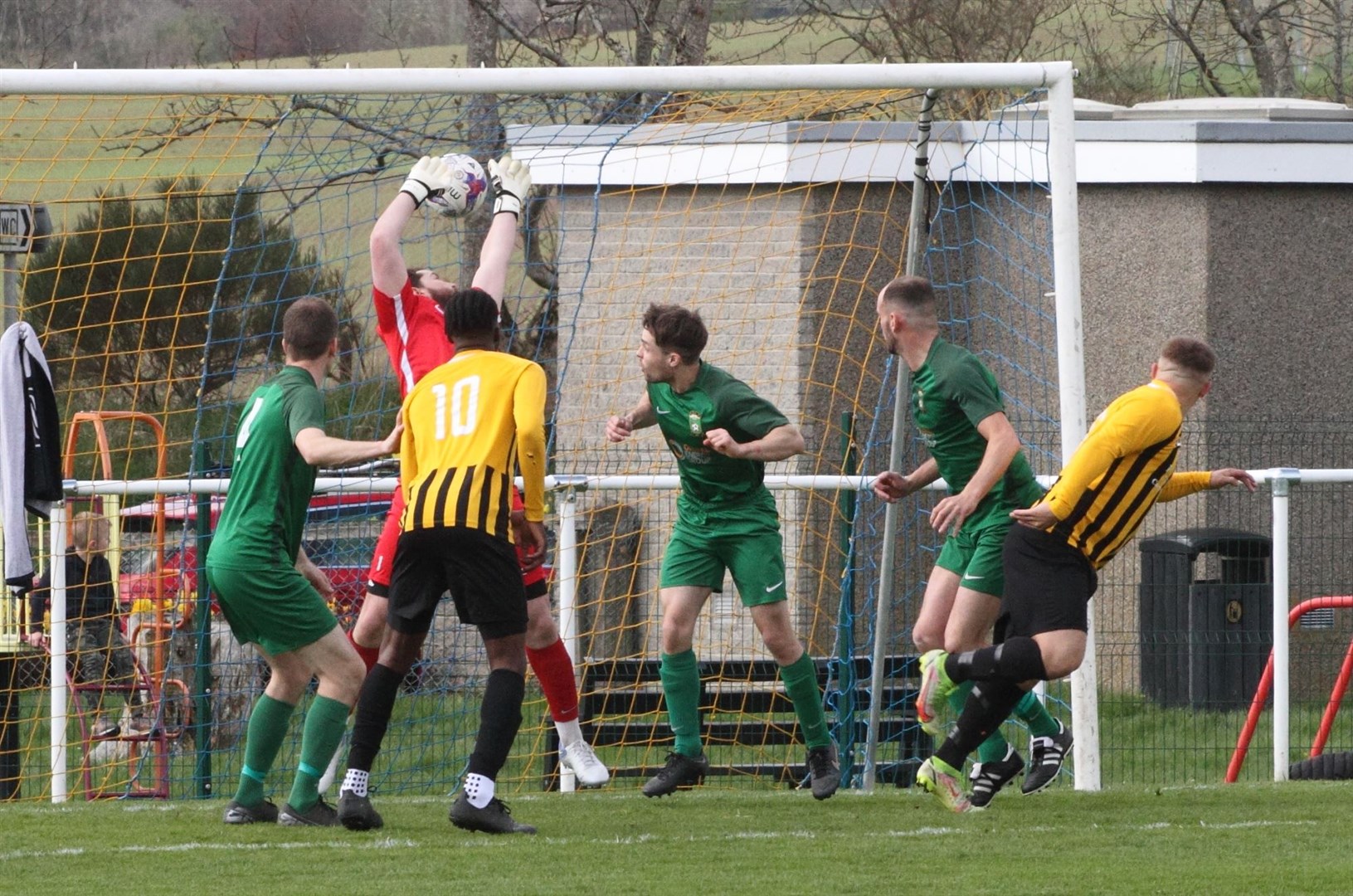 Dufftown vs East End - Cup final Opening Goal. Picture: David Porter