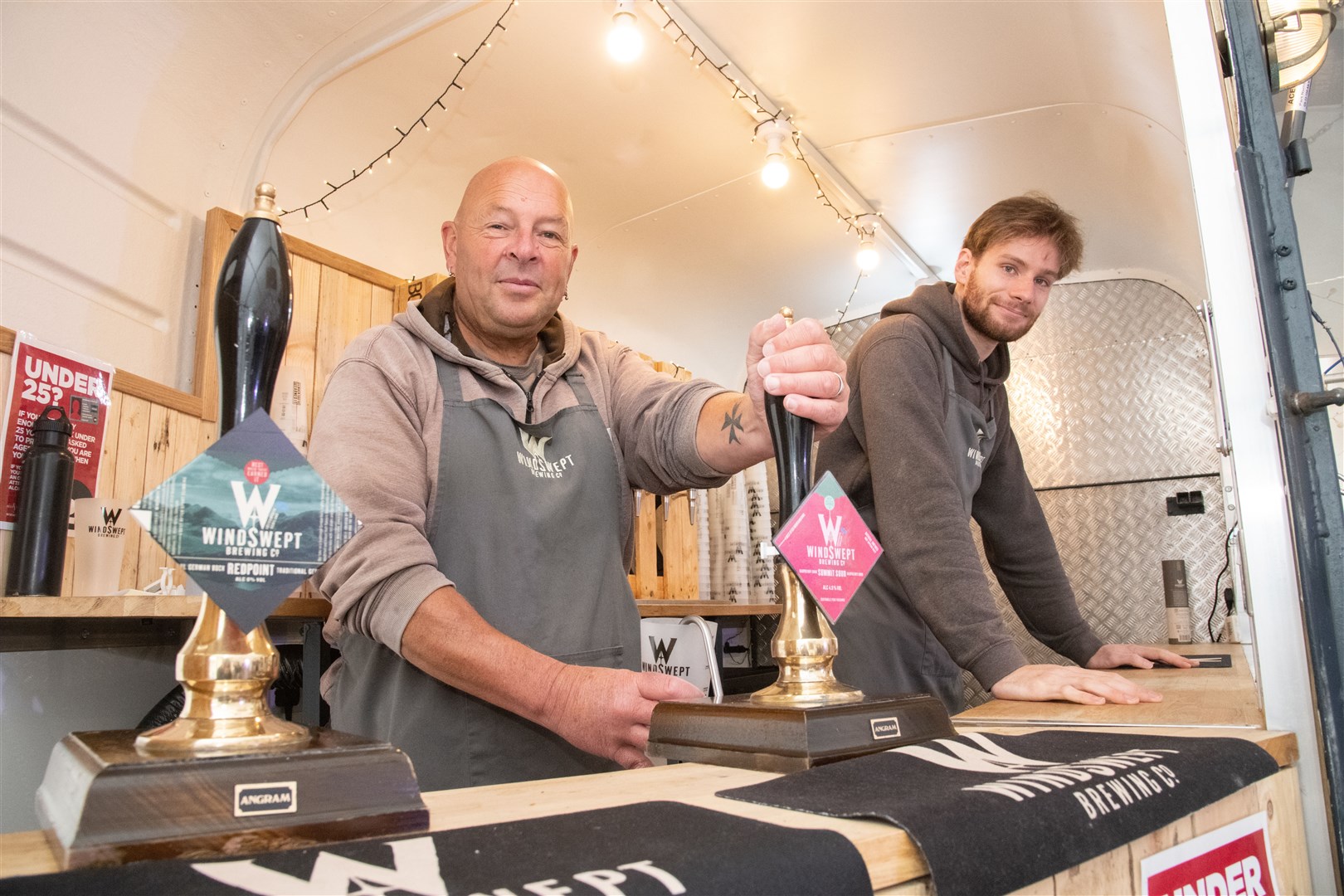 Mick Ellis (left) and Alex Wardley (right)...Lossiemouth's Windswept Brewing celebrate their 10th anniversary...Picture: Daniel Forsyth..