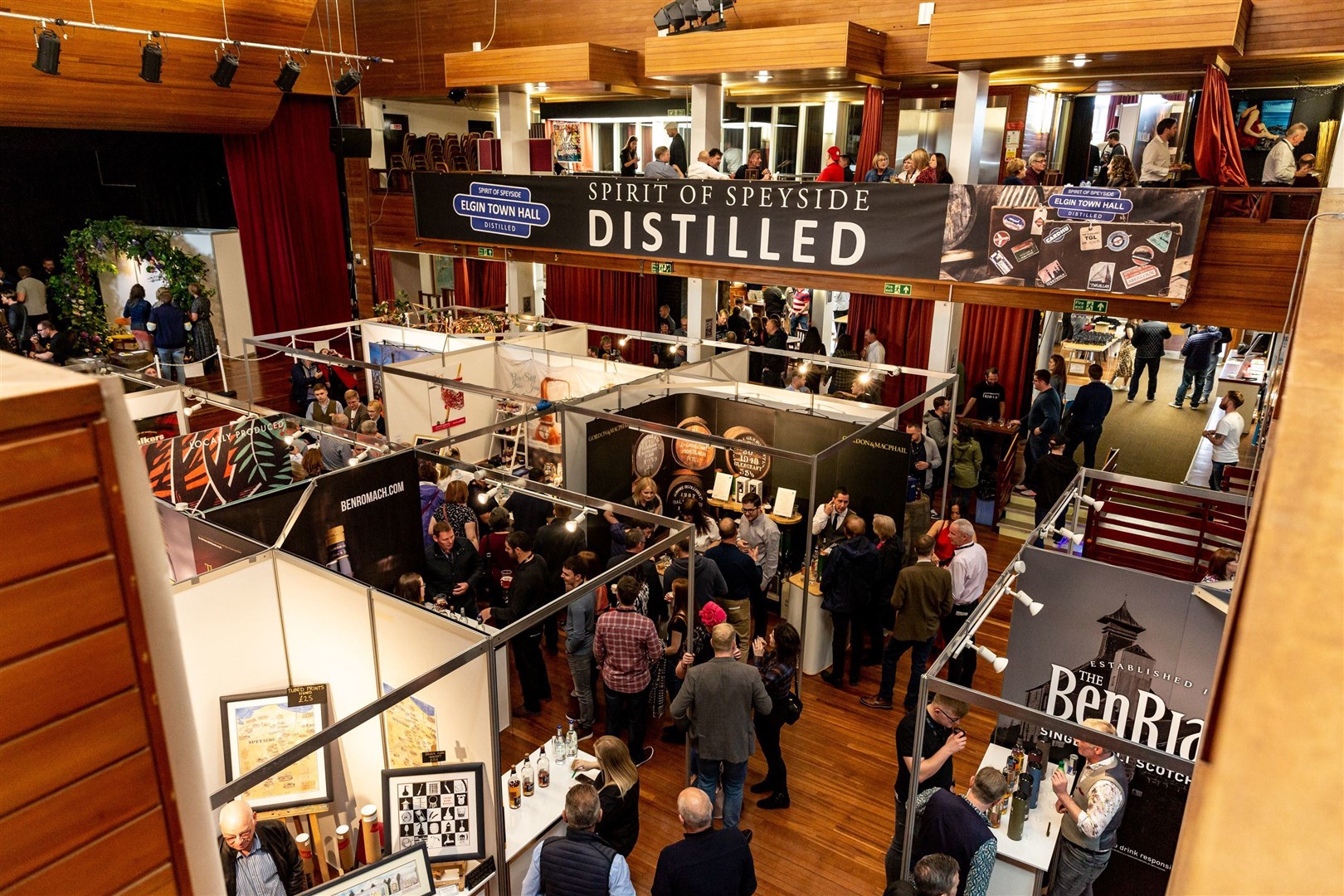 The distilled festival in Elgin Town Hall.