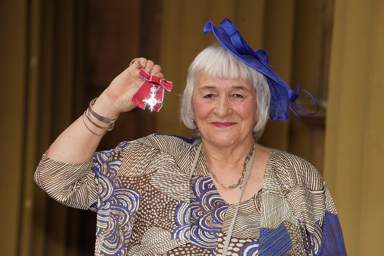 Helen Holtam was honoured after running origami classes for inmates at a Wiltshire prison (Jordan Pettitt/PA)