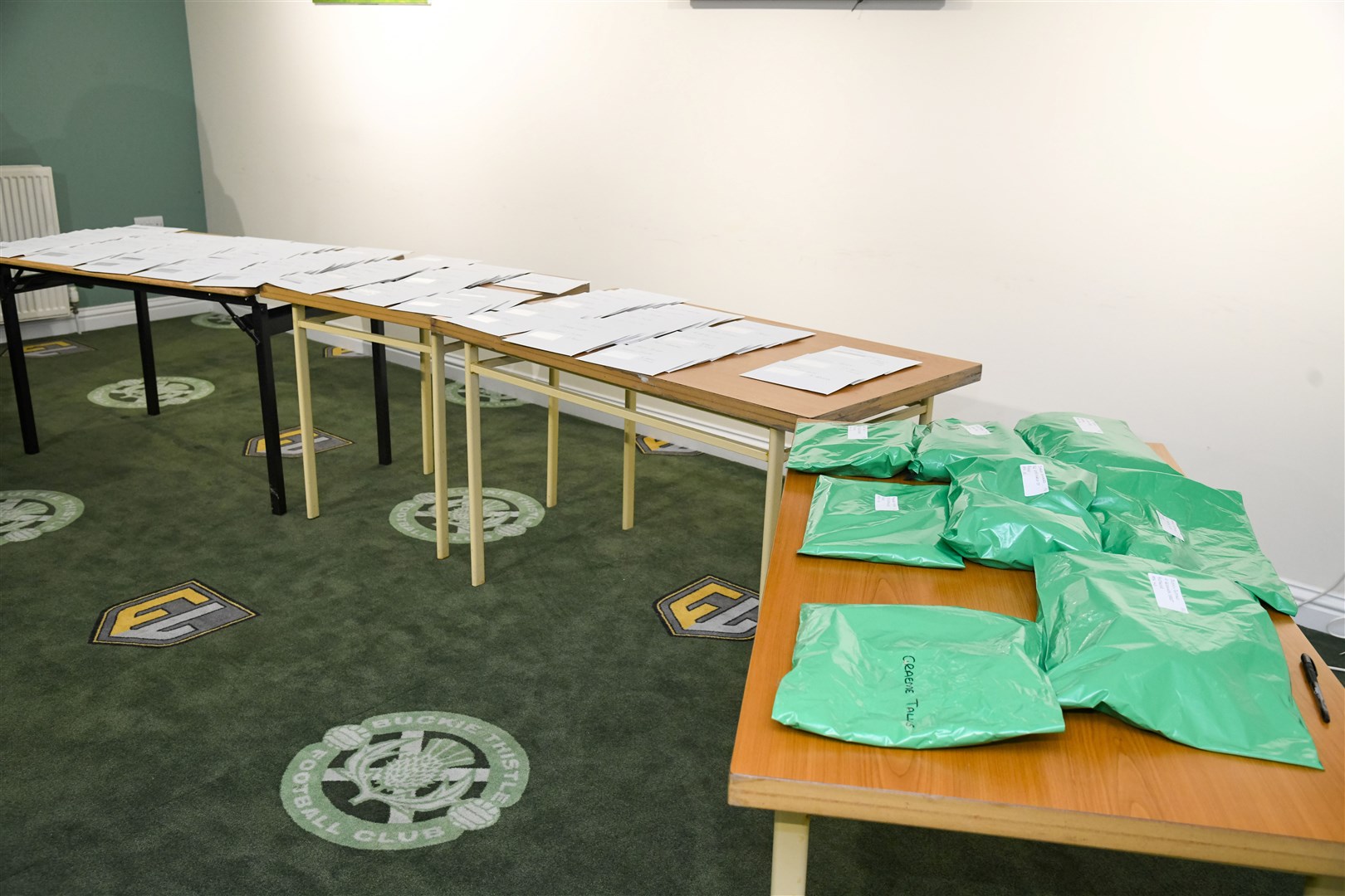All the tickets and merchandise for the Celtic v Buckie Thistle cup tie...Picture: Beth Taylor.