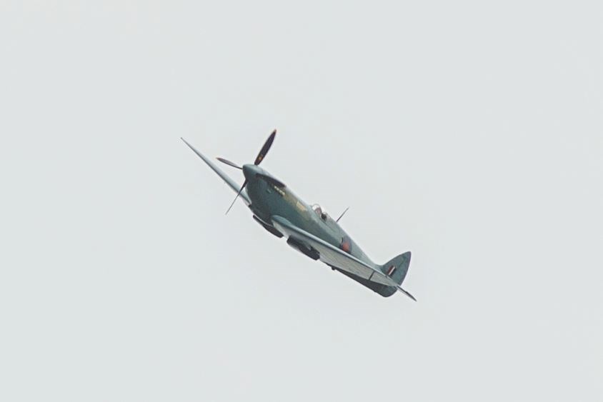A Spitfire performed a flypast over Dr Gray's this morning as part of a nationwide tribute to the NHS...Picture: Daniel Forsyth..