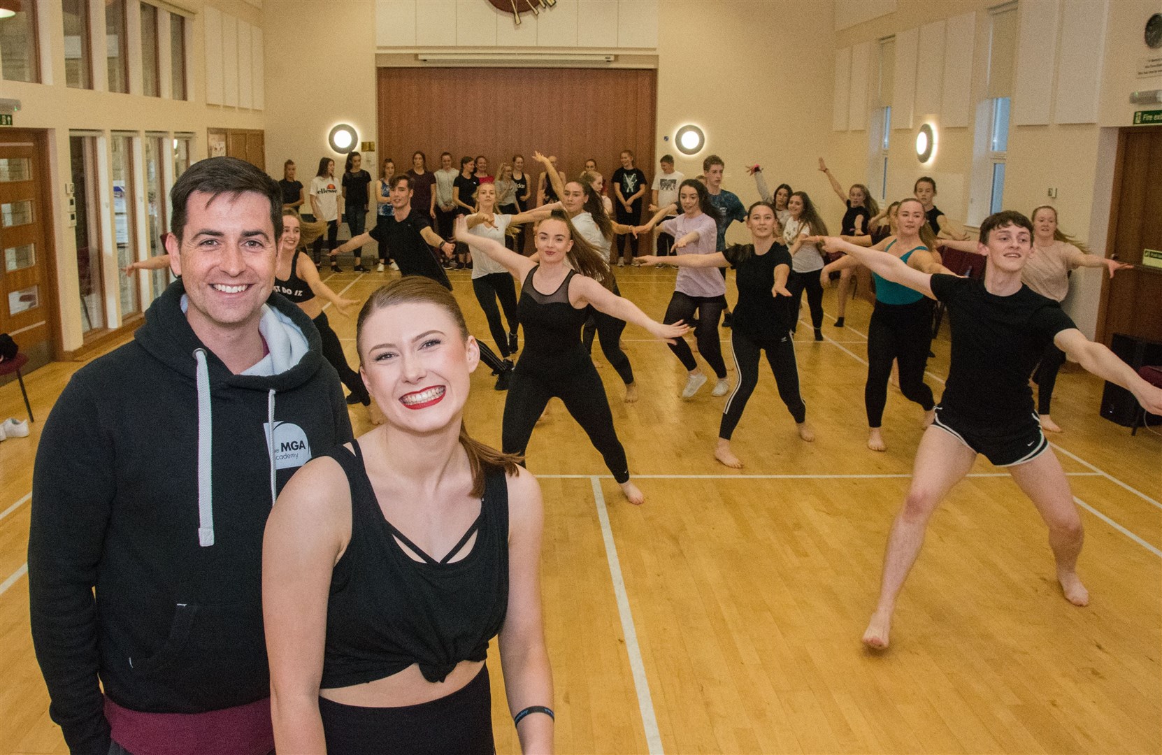 St Giles Theatre group hosted a dance masterclass with Murray Grant (MGA Founder) and Lori Davidson (MGA Student). Picture: Becky Saunderson. Image no. 044661