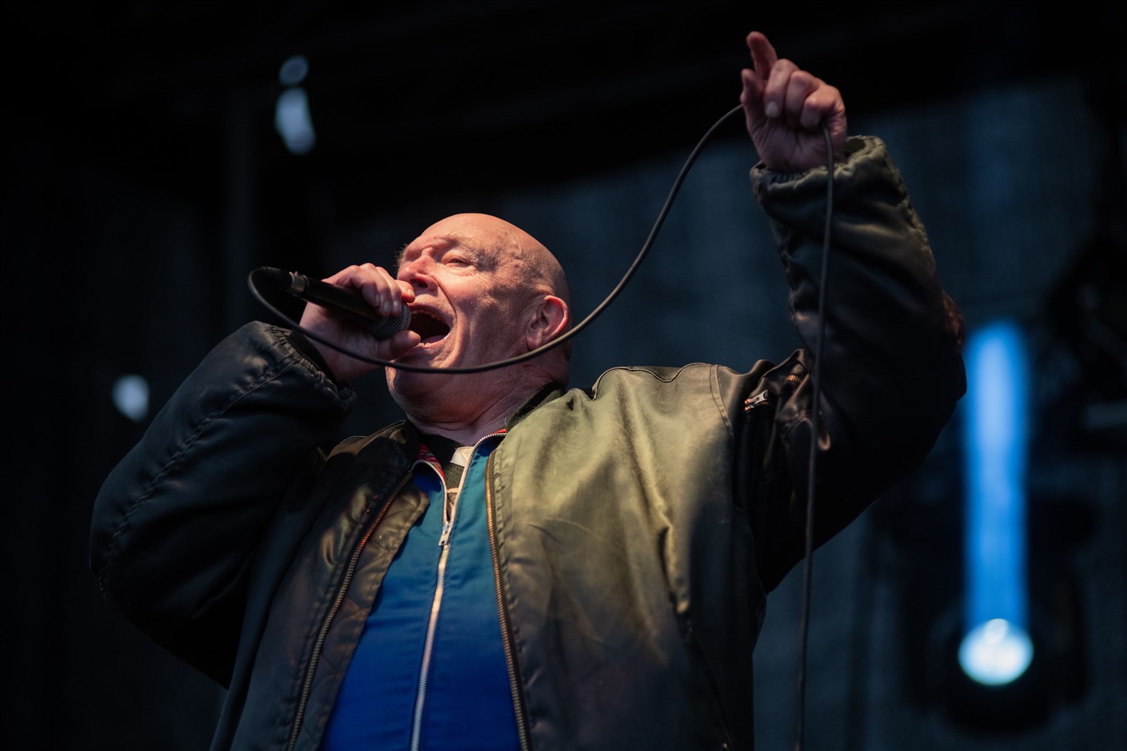 Buster Bloodvessel, frontman of Bad Manners...The first MacMoray Festival held at Cooper Park, Elgin on Saturday 16th April 2022...Picture: Daniel Forsyth..