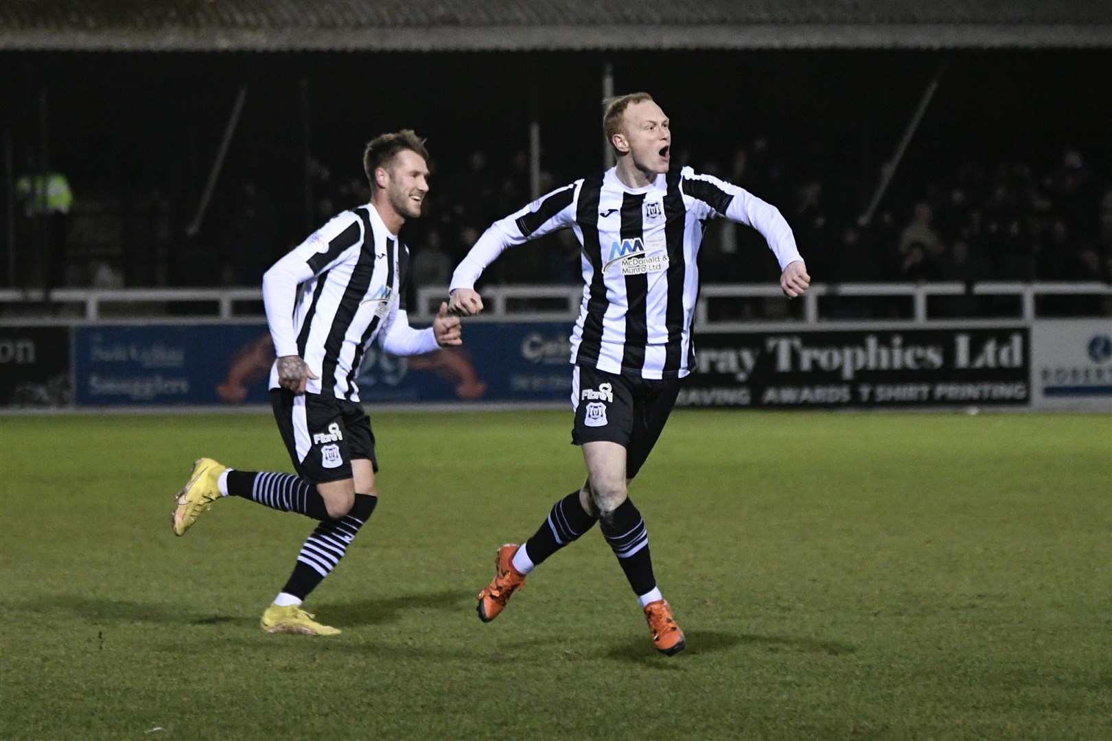 Russell Dingwall celebrates his equalising goal. Picture: Daniel Forsyth