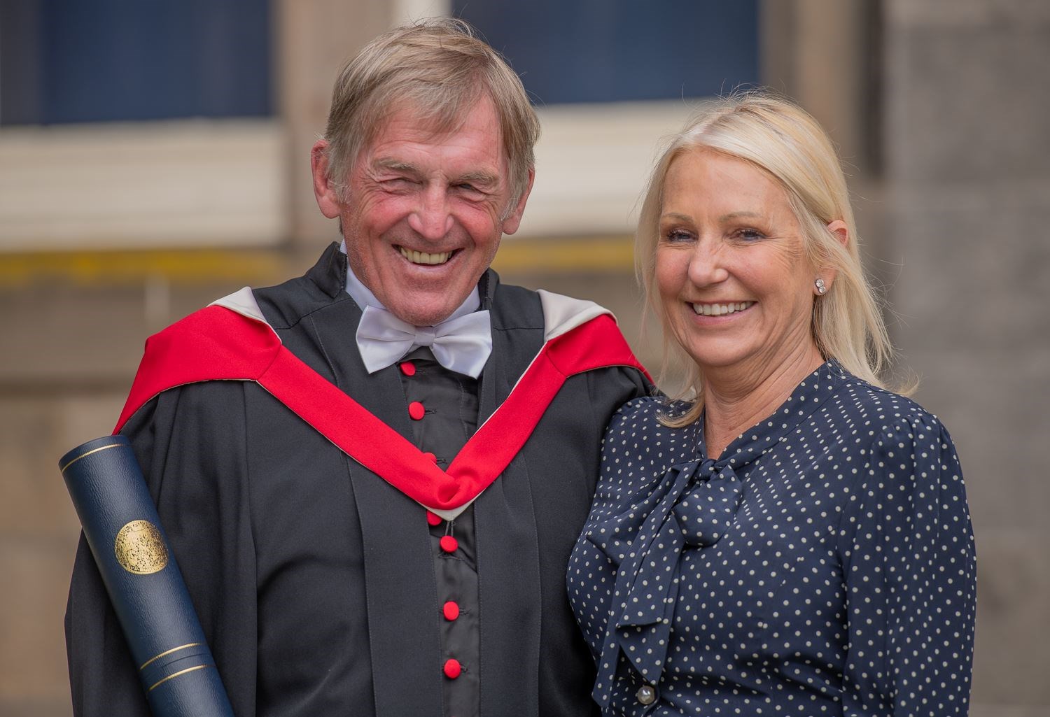 Sir Kenny attended the ceremony with his wife Marina (St Andrew University/PA)