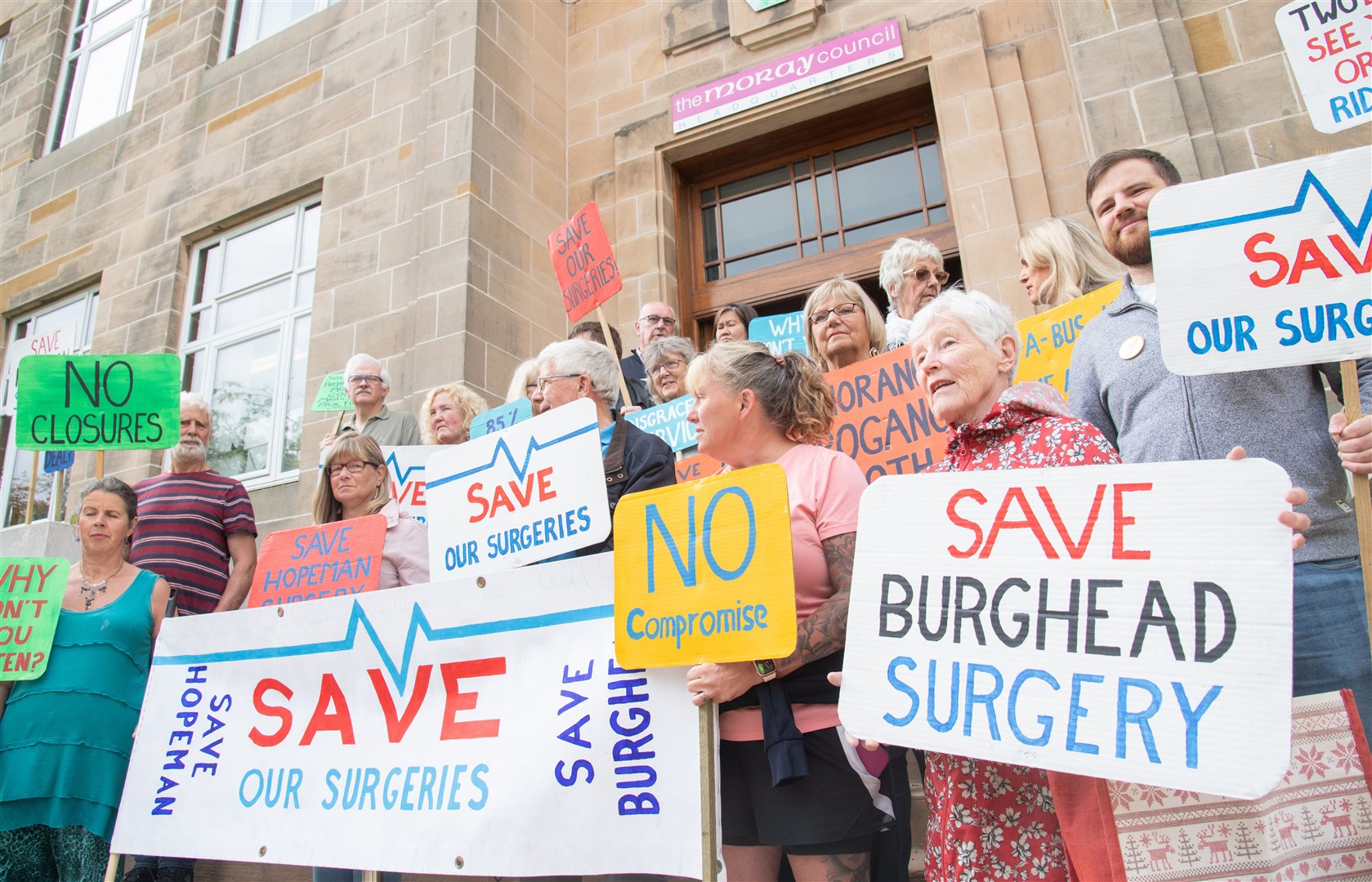 Save Our Surgeries campaigners at the height of their campaign. Picture: Daniel Forsyth