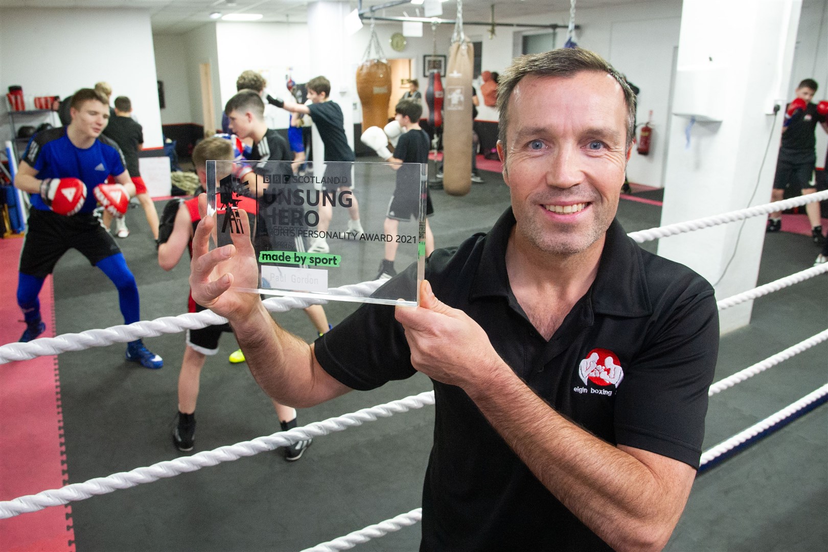 Elgin Amateur Boxing Club's head coach Paul 'Ratch' Gordon won Scotland's Unsung Hero Award at this year's BBC Sports Personality of the Year awards...Picture: Daniel Forsyth..