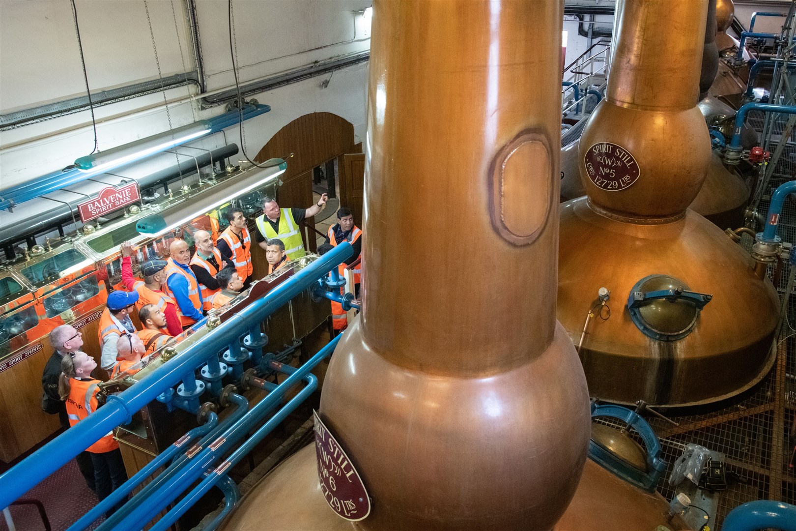 Visitors are provided with a tour of the Dufftown-based Balvenie Distillery as part of the 2022 Spirit of Speyside Whisky Festival. Picture: Daniel Forsyth