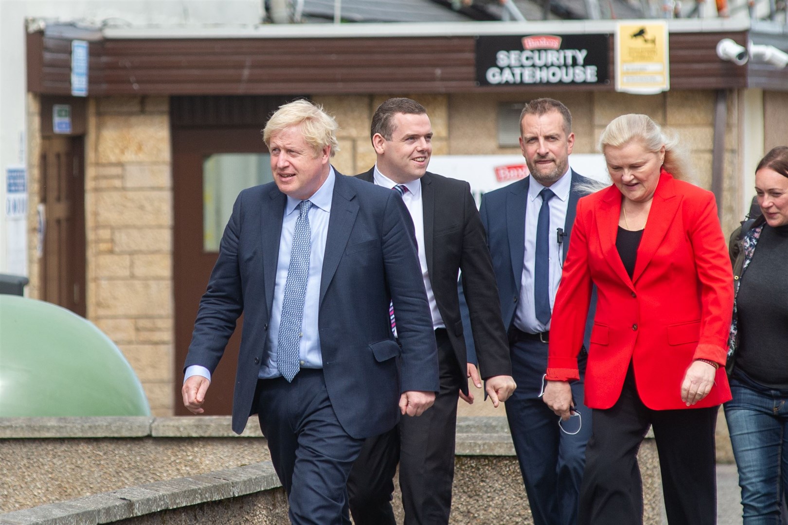 Prime Minister Boris Johnson visiting Baxters at Fochabers today, where he was accompanied by Moray MP Douglas Ross. Picture: Daniel Forsyth.