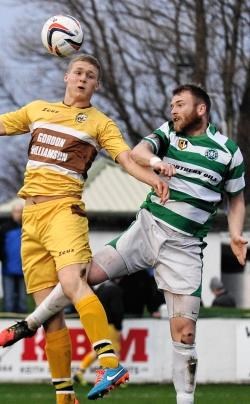Lewis MacKinnon, pictured (right) in action for Buckie Thistle.