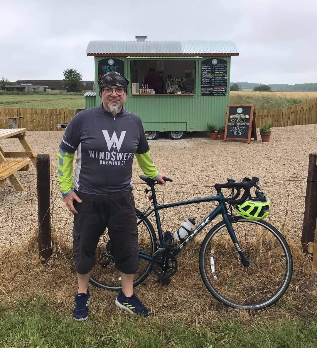 Stuart Evans cycled more than 800 miles as part of the challenge.