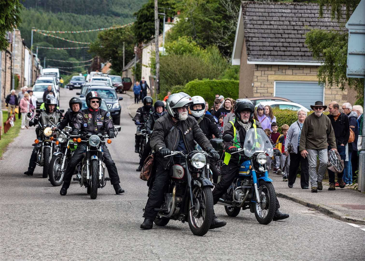 Highland Classic Motorcycle Club took part in the parade. Picture: Nick Gibbons