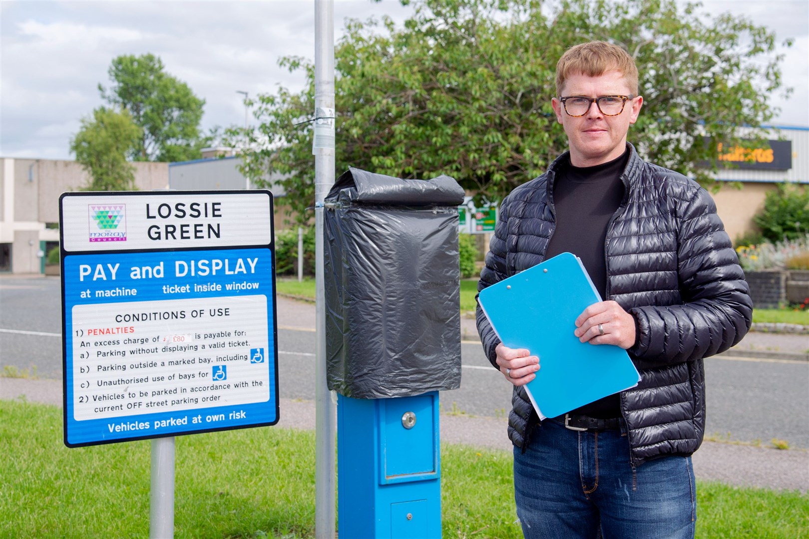 Local business owner Richard Cumming has launched a petition against the re-introduction of parking charges across the town centre in Elgin.Picture: Daniel Forsyth.