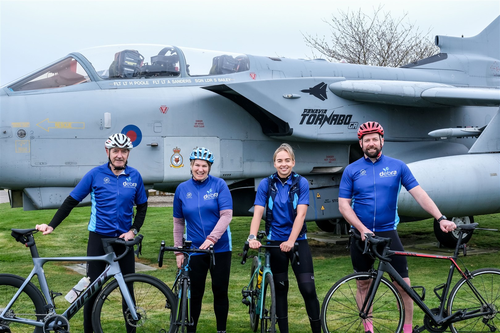 From left: Tony and Sarah Carroll, Alexandra Fitzpatrick and Iain Reid who all work at RAF Lossiemouth.