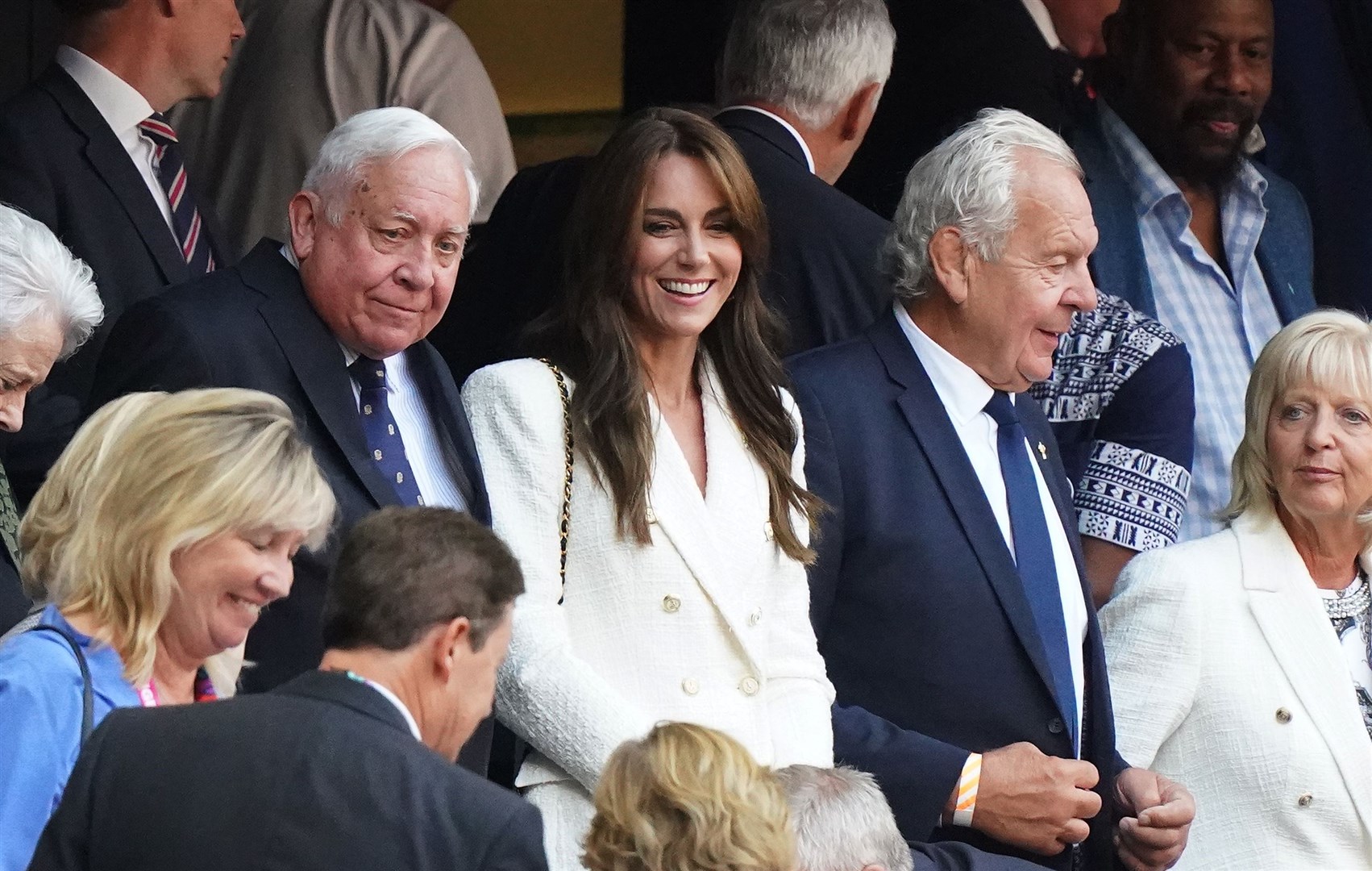 The Princess of Wales was in the stands with World Rugby chairman Bill Beaumont (Mike Egerton/PA)