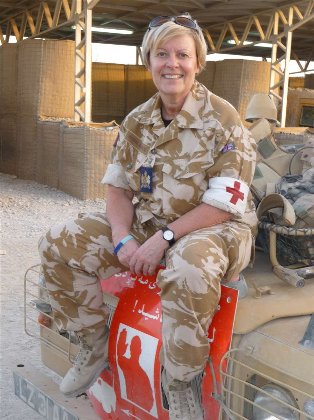 Dianne McLeish in Afghanistan during 2009.