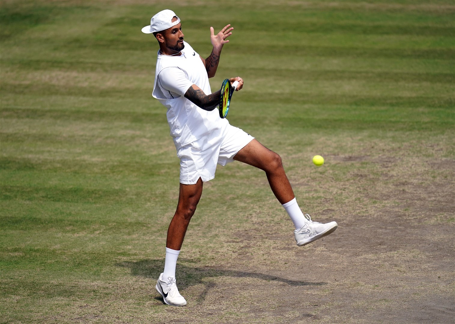 Nick Kyrgios is taking on Novak Djokovic in the Wimbledon final (John Walton/PA)