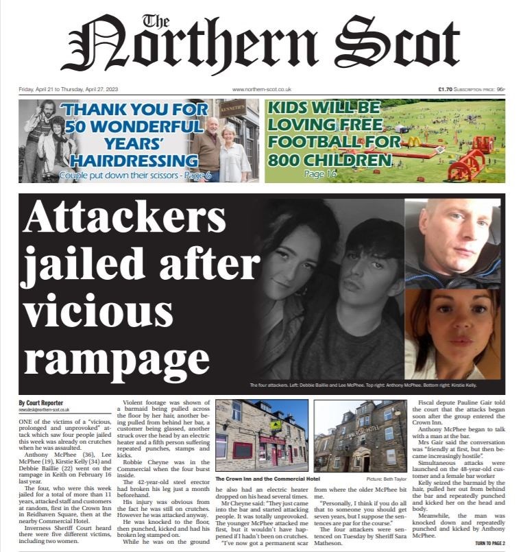 The Northern Scot's front page from Friday April 21.