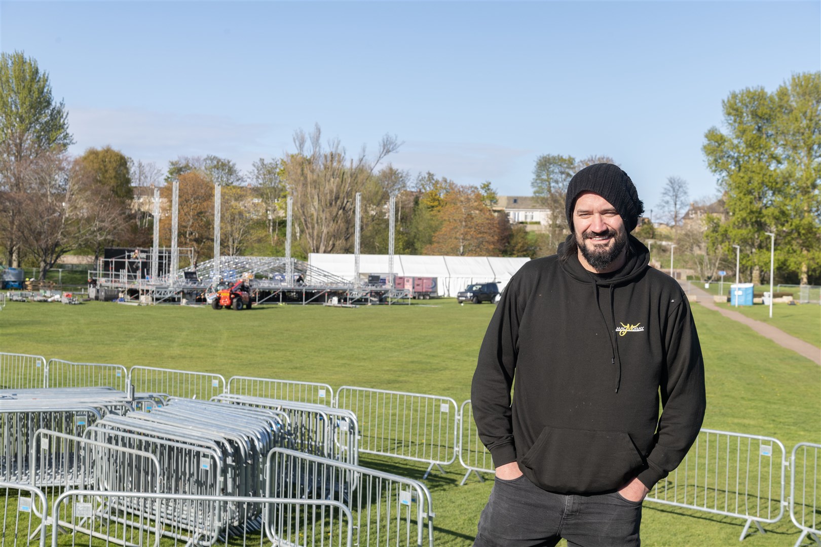 Andy Macdonald, organiser, ahead of the MacMoray Festival. Last year, the path was the end of the festival area – which has been extended for 2023. Picture: Beth Taylor