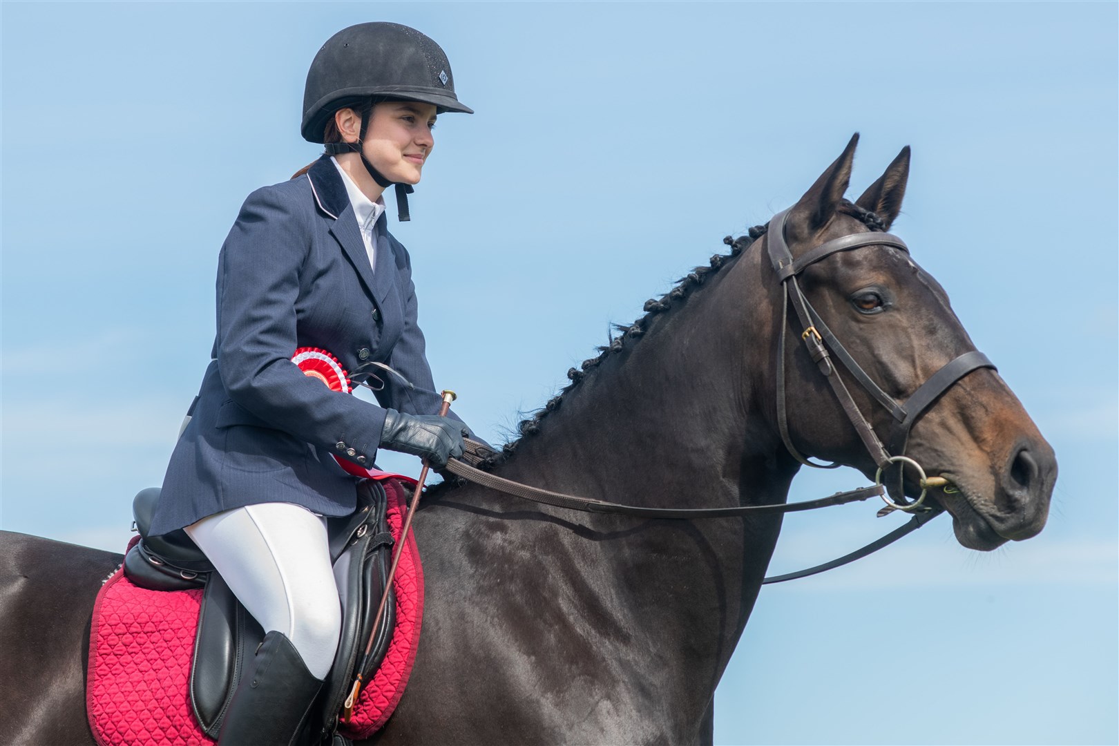 Kirsty Foster won the 70-80cm showjumping...Keith Show Sunday 2022...Picture: Daniel Forsyth..