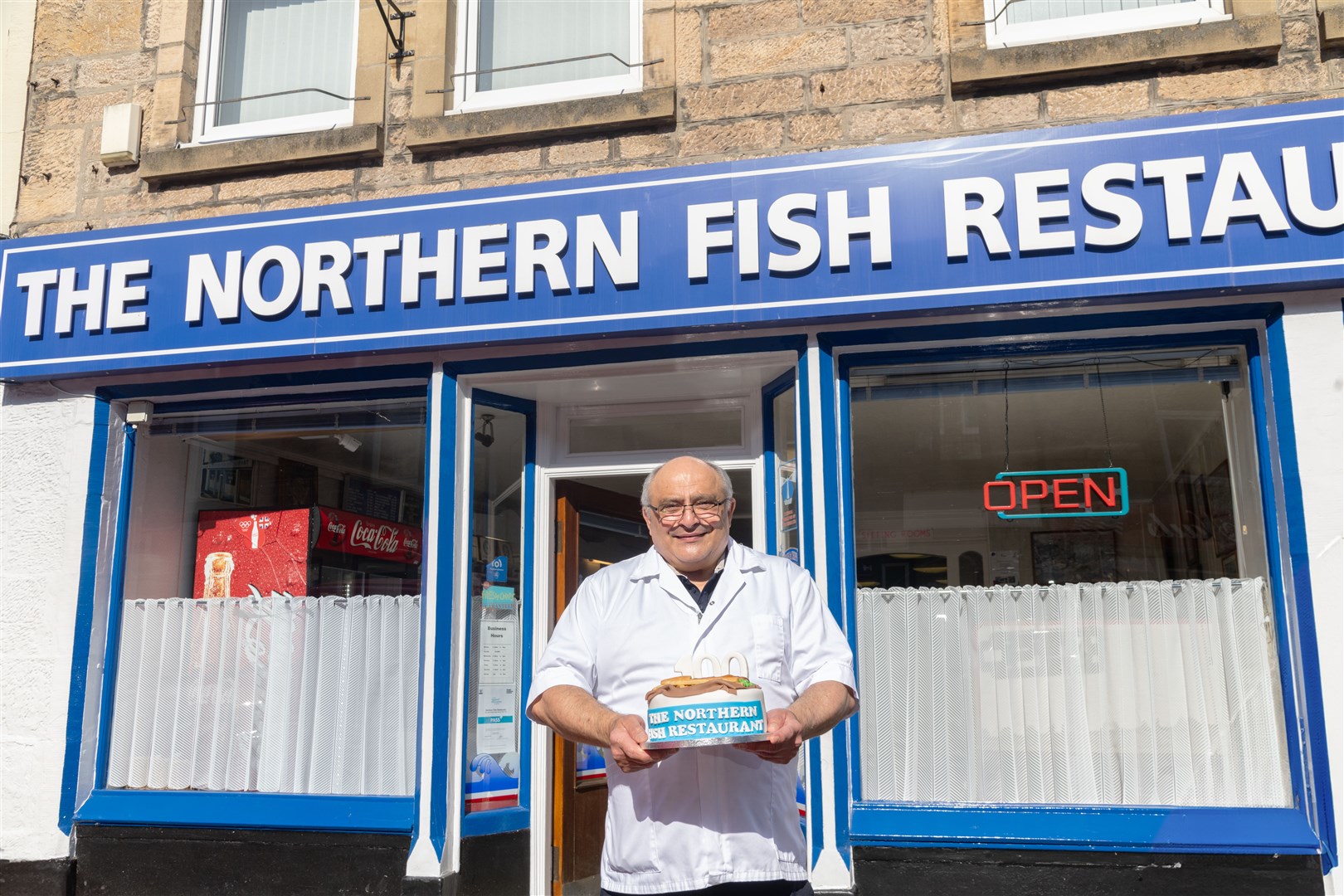 Owner Michael Miele outside the The Northern Fish Restaurant in Elgin. Picture: Beth Taylor