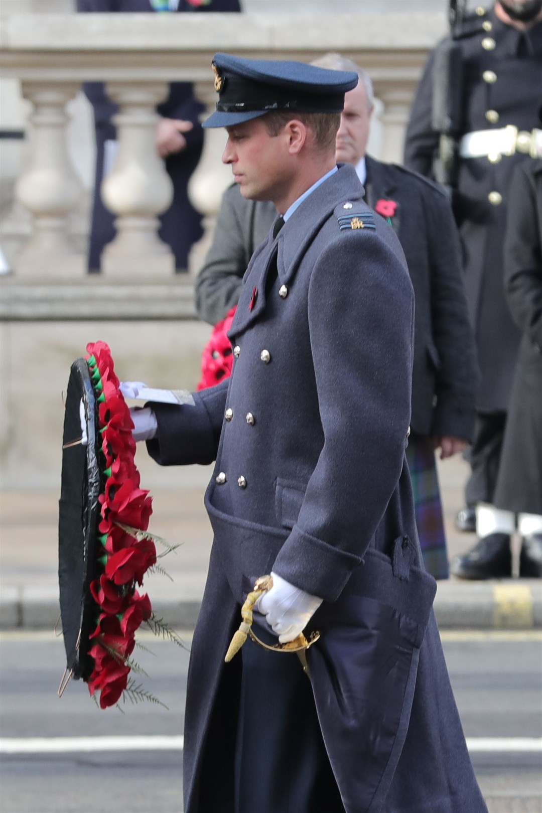 The Duke of Cambridge pays his respects (Aaron Chown/PA)