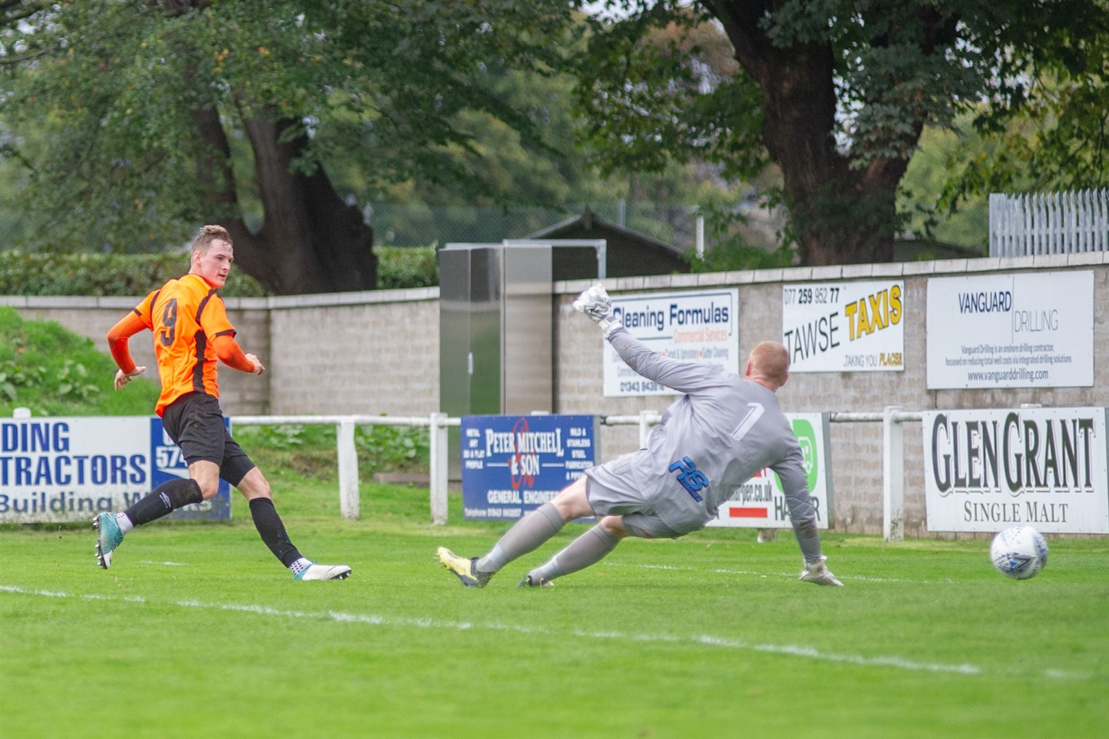 Steven Anderson scores for the Speysiders against Keith. Picture: Daniel Forsyth..