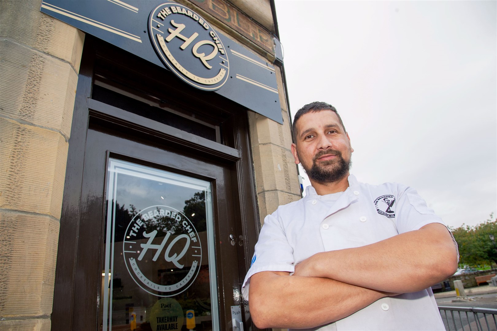 Aaron Judge, known as the Bearded Chef, has recently opened a cafe on South Street in Elgin. ..Picture: Daniel Forsyth..