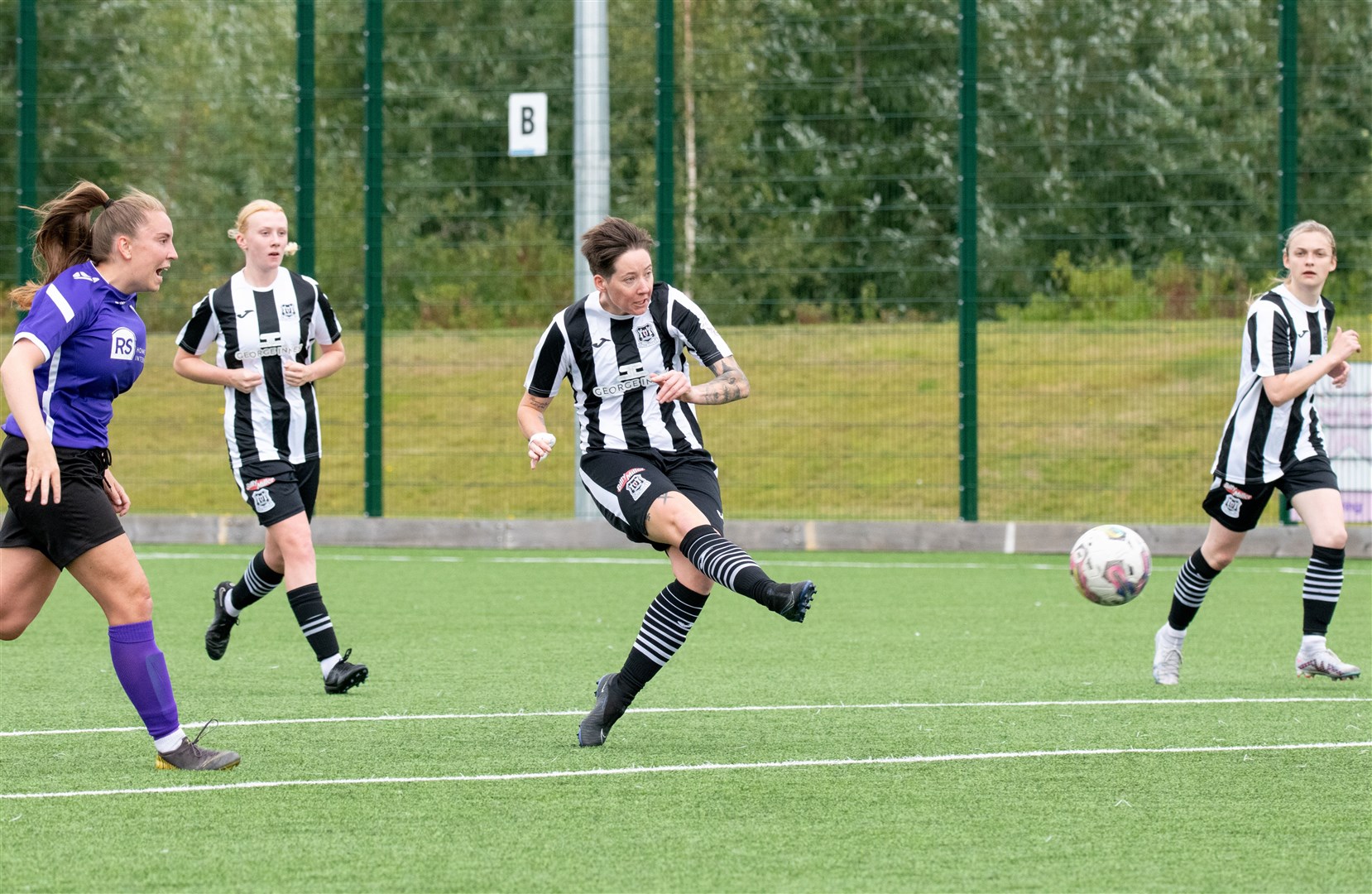 Buckie Ladies' new signing, former Elgin City forward Jess Moore. Picture: Daniel Forsyth.