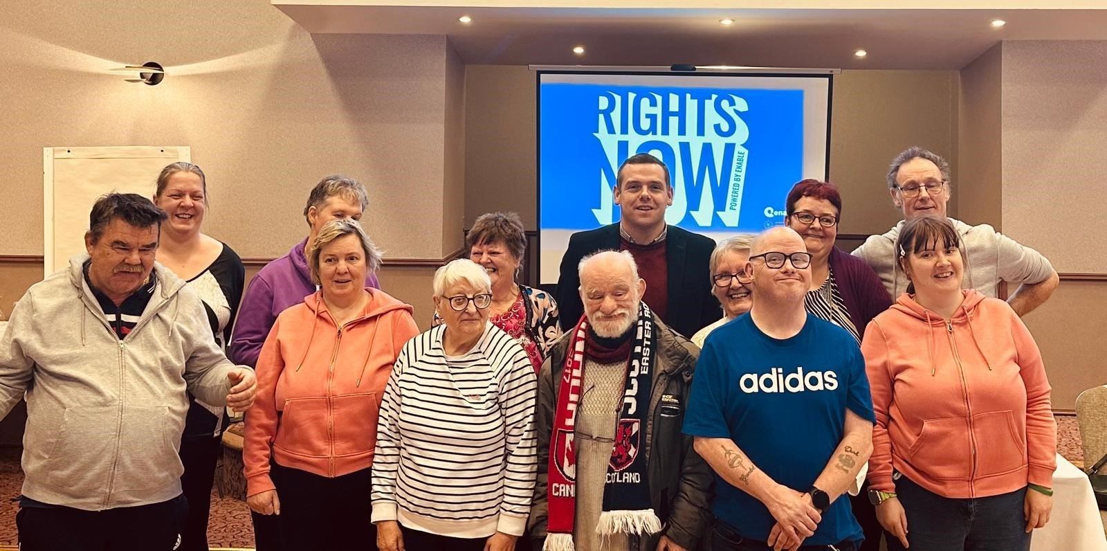 Members of Enable Elgin met with Moray MP Douglas Ross to discuss their Rights Now campaign