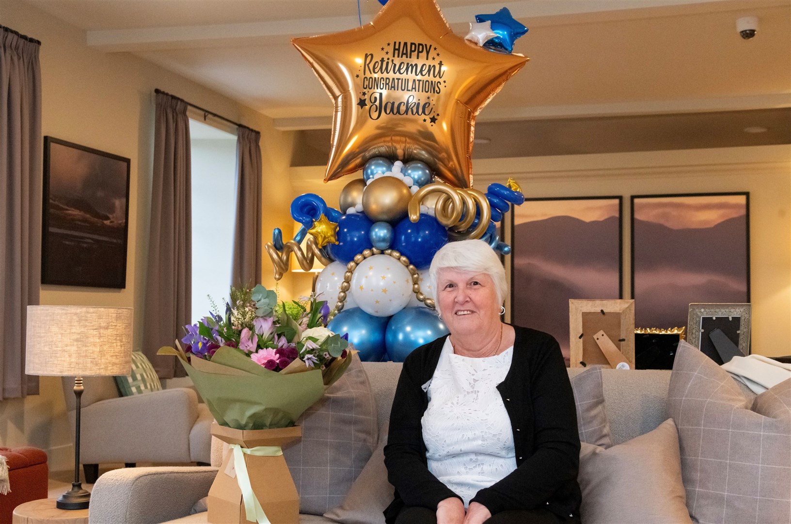 Raw Material Technician Jackie Dean, pictured at Johnstons of Elgin's new guest experience area, retires from the firm after almost 48 years...Picture: Beth Taylor
