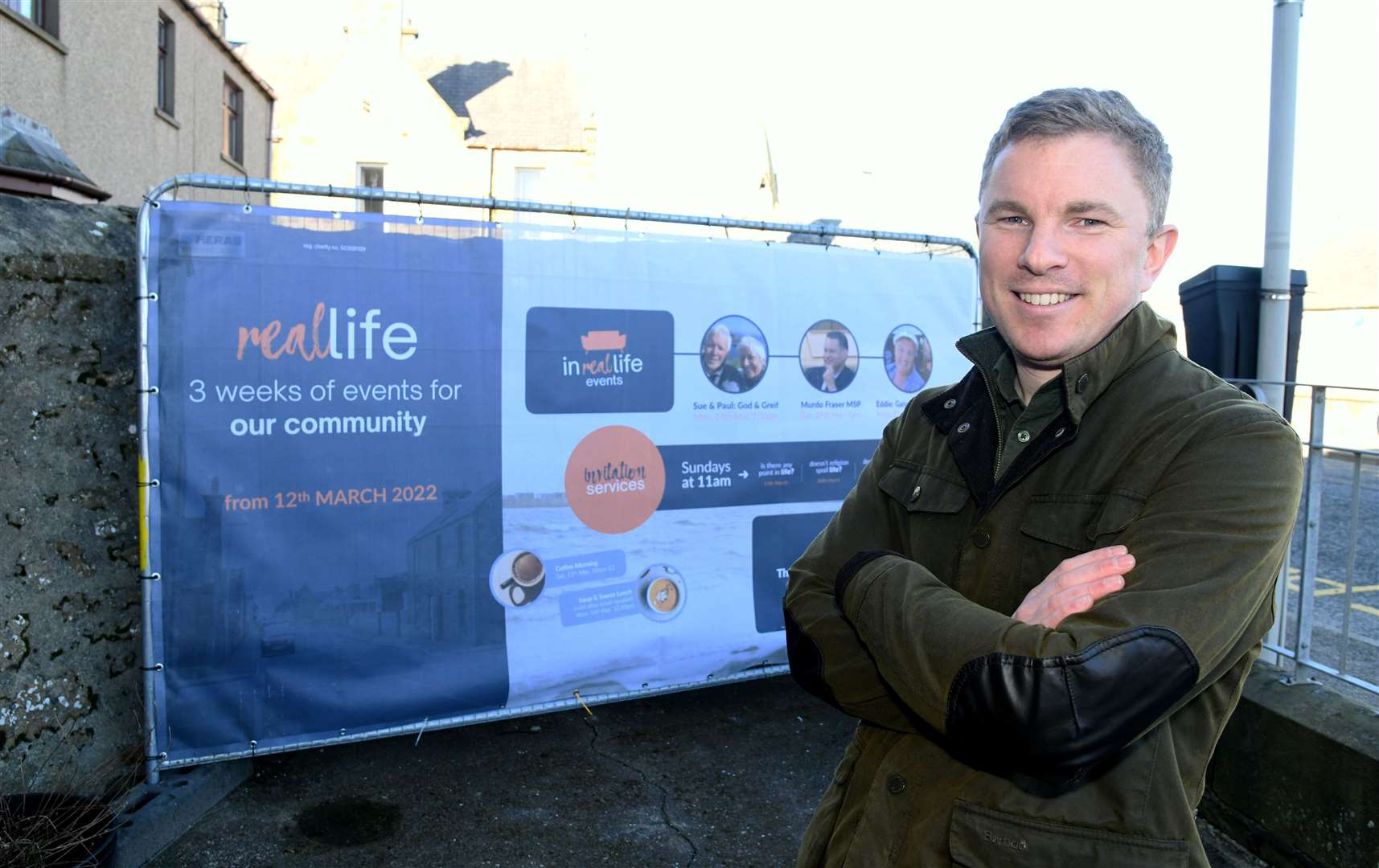 Minister Peter Turnbull outside Burghead Free Church where they will be holding a series of community events...Pictured: Becky Saunderson..