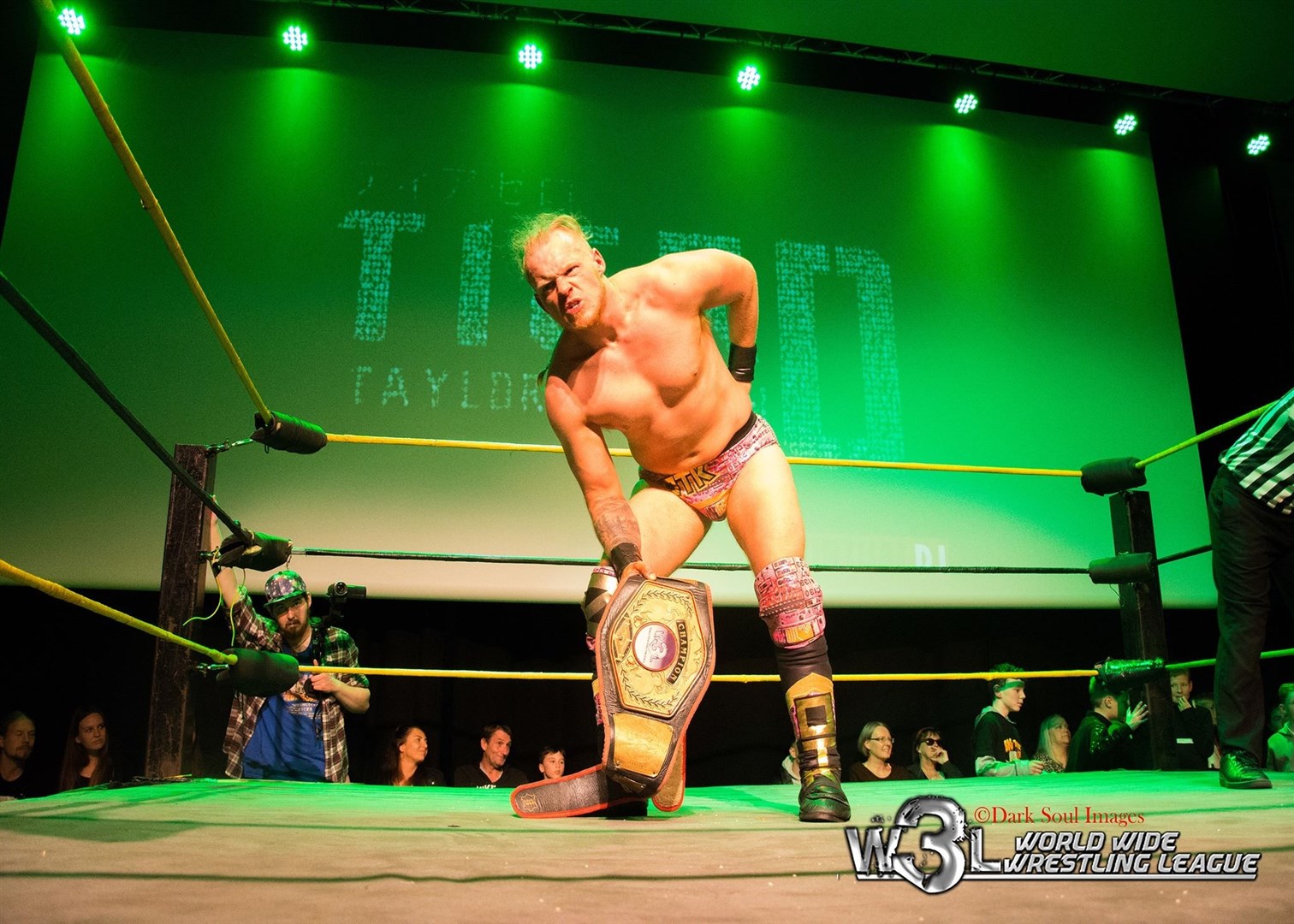 Wrestler Taylor Bryden will defend his title at the Elgin show.