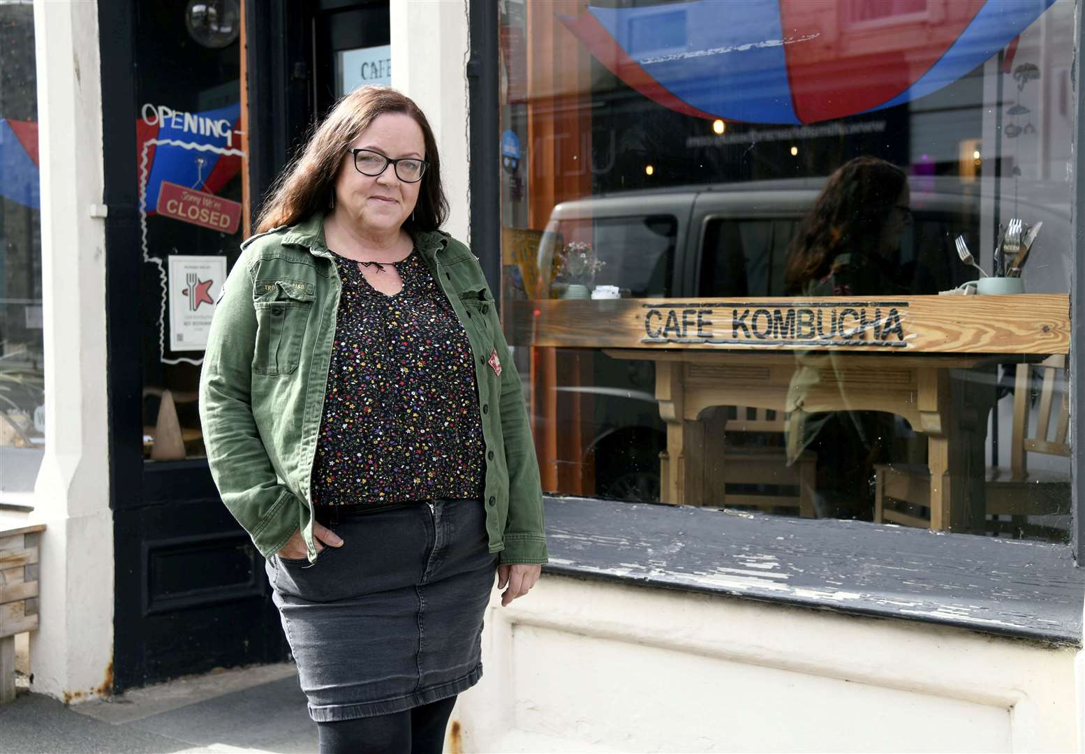 Sarah Doonan-Borthwick outside Cafe Kombucha which is unfortunately closing...Cafe Kombucha Closing, Elgin...Picture: Beth Taylor.
