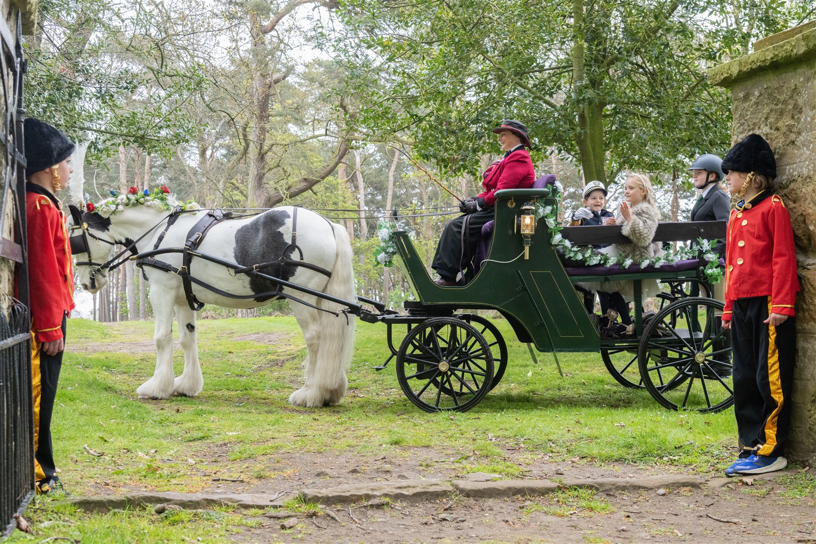 A Pony-drawn carriage took King Charles (Hamish M) and Camilla Queen Consort (Jessica C) to their Coronation. Picture: Beth Taylor