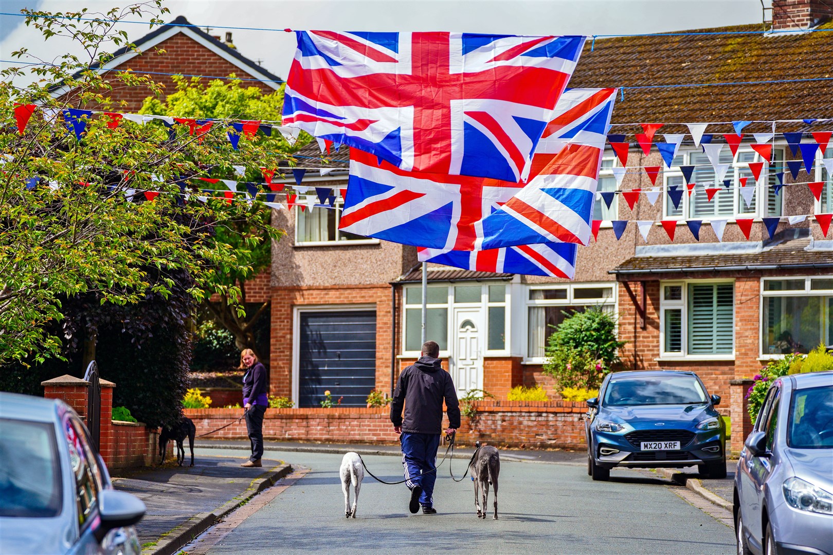 Fairlie Drive in Rainhill, Merseyside is decorated ahead of the Platinum Jubilee celebrations (Peter Byrne/PA)