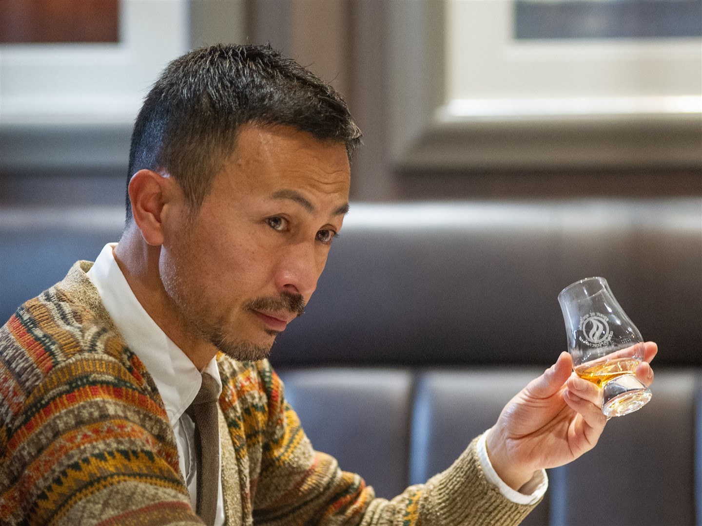 Tatsuya Minigawa, of The Highlander Inn in Craigellachie, during judging at the Station Hotel in Rothes. Picture: Daniel Forsyth.