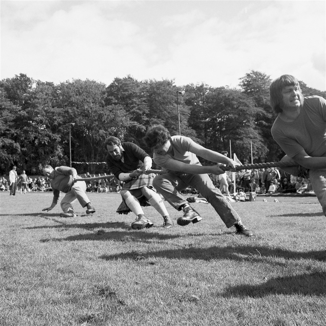 The 1979 Elgin Highland Games - organised by the Elgin Amateur Athletic Club - takes place at Morriston Playing Field, Elgin...Picture: The Northern Scot archive..