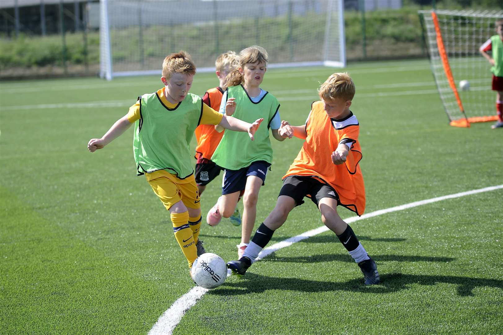 Around 80 youngsters were invited down to take part in some football...Picture: Becky Saunderson
