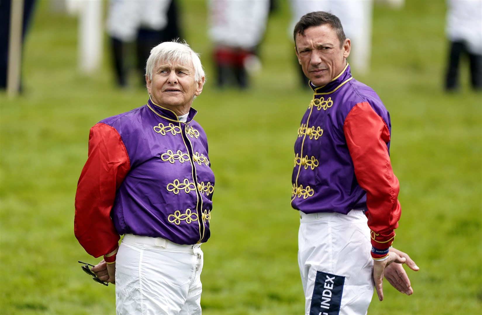 Willie Carson and Frankie Dettori on Derby Day (Andrew Matthews/PA)