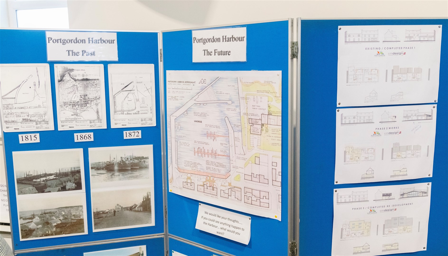 Some of the display boards at the consultation events. Picture: Beth Taylor