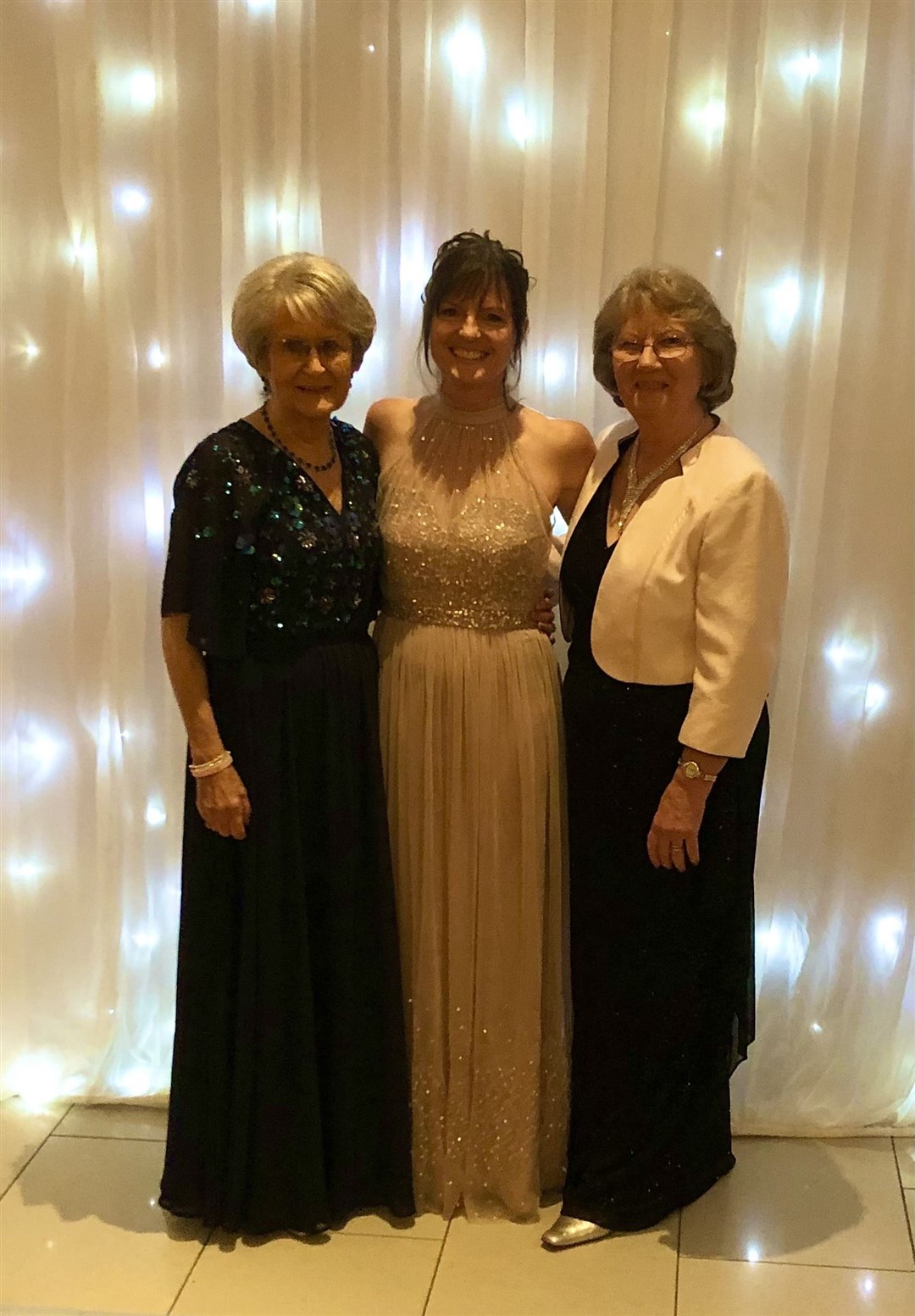 Tammy Main (centre) helped organise the night for her daughter Abbie.