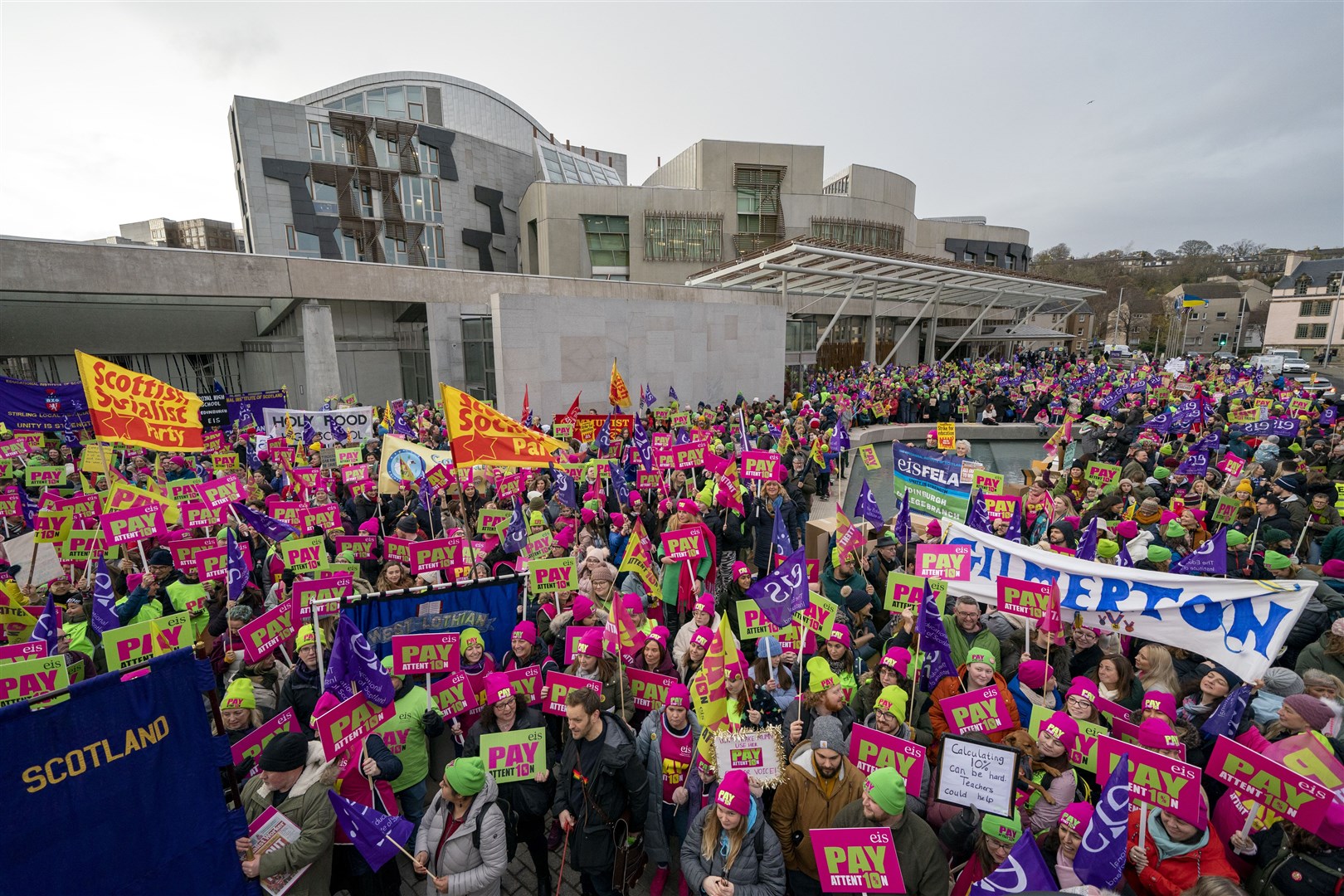 Members of the Educational Institute of Scotland union also took strike action last year (Jane Barlow/PA)