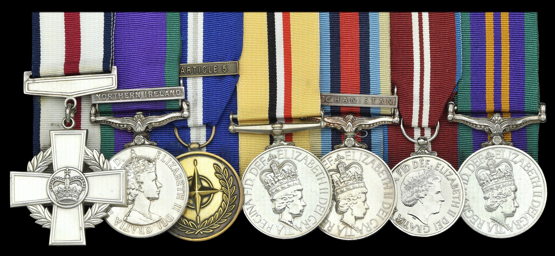 Among the medals are a General Service Medal, the Operational Service Medal for Afghanistan and the Jubilee Medal (Dix Noonan Webb/PA)