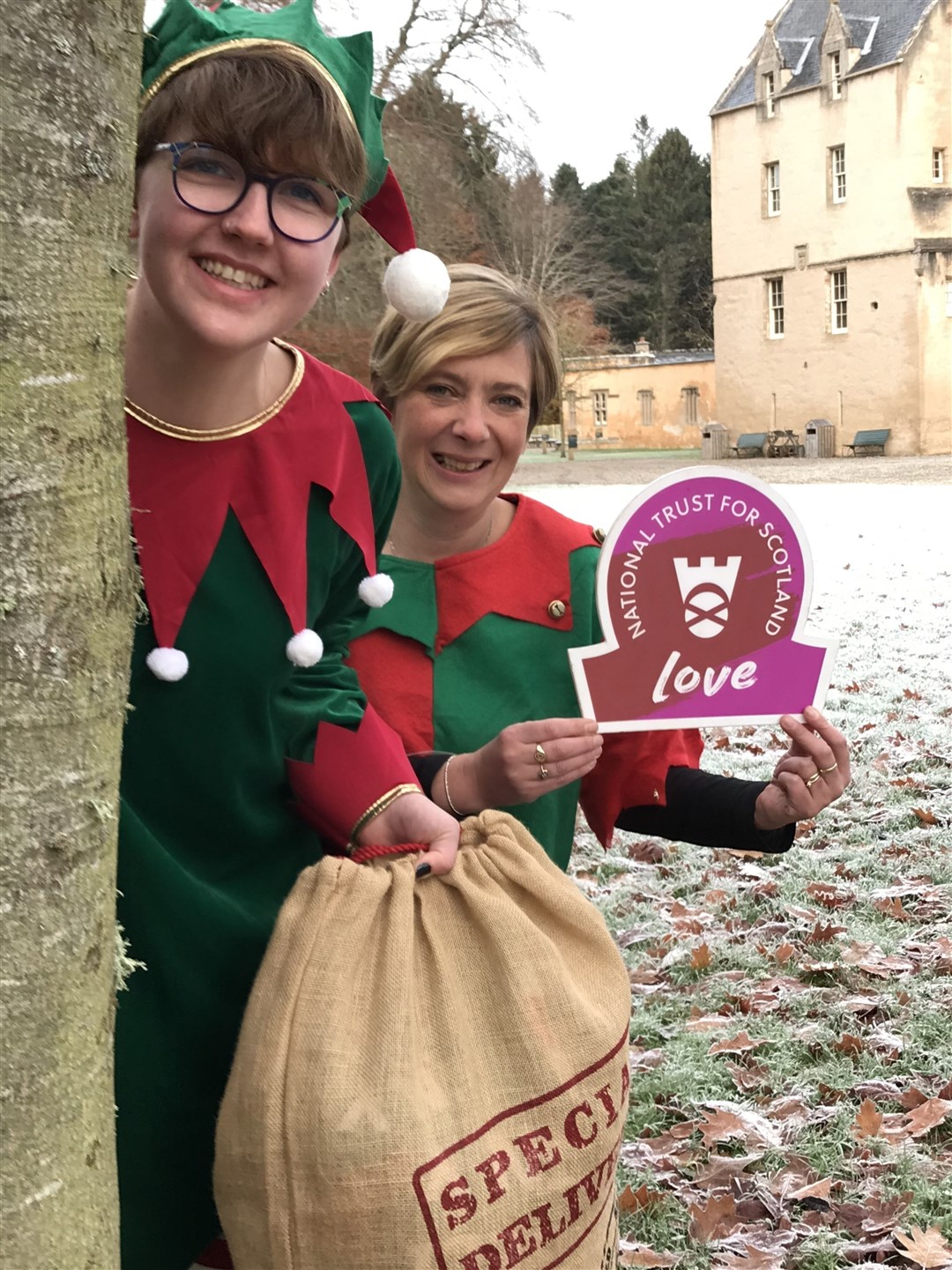 Alex Boag (left) and Julie Armour getting ready for their work at Brodie Castle's Elf Academy.