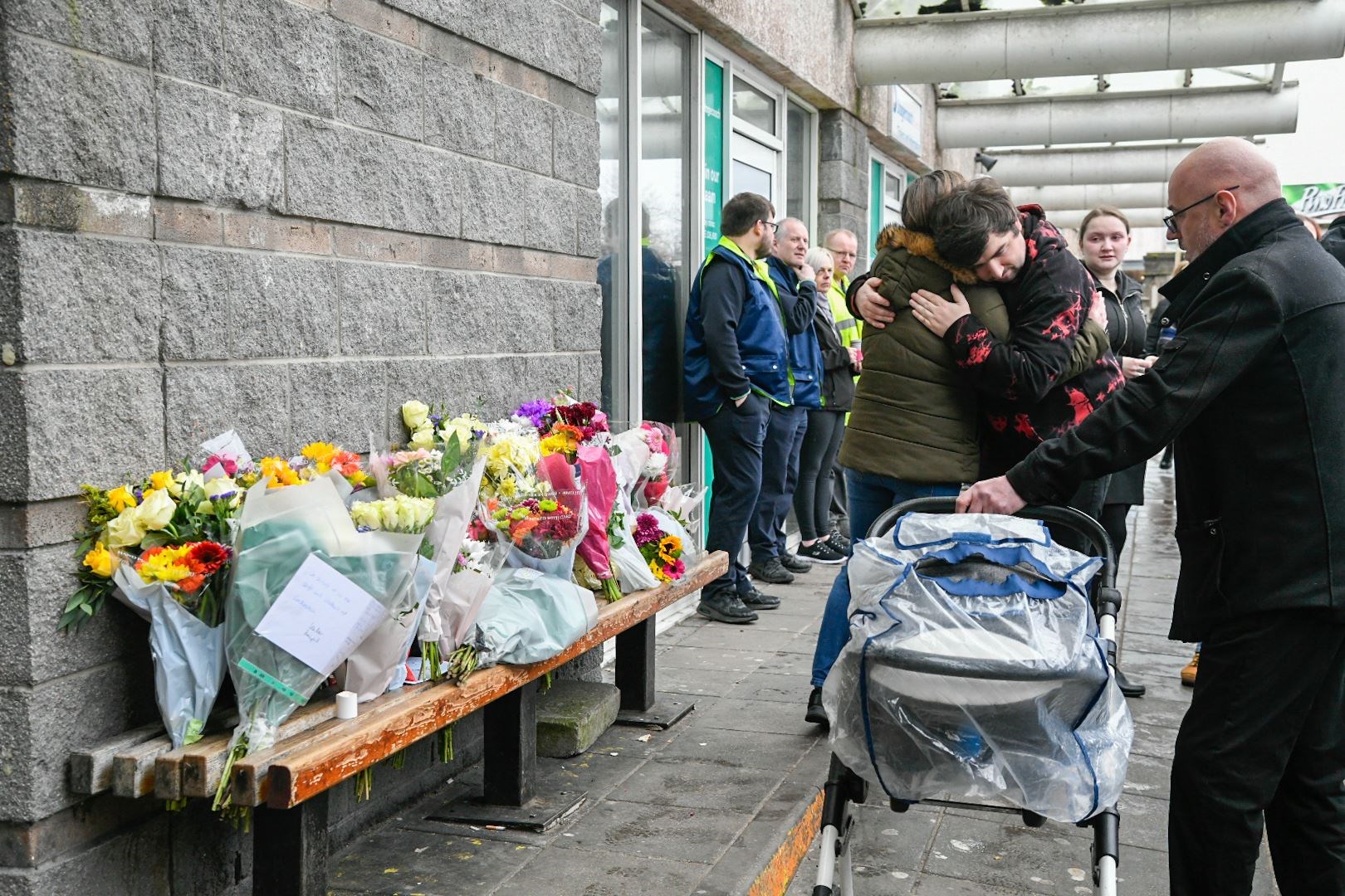 Tributes were paid to Keith Rollinson at Elgin Bus Station on Sunday. Picture: Beth Taylor